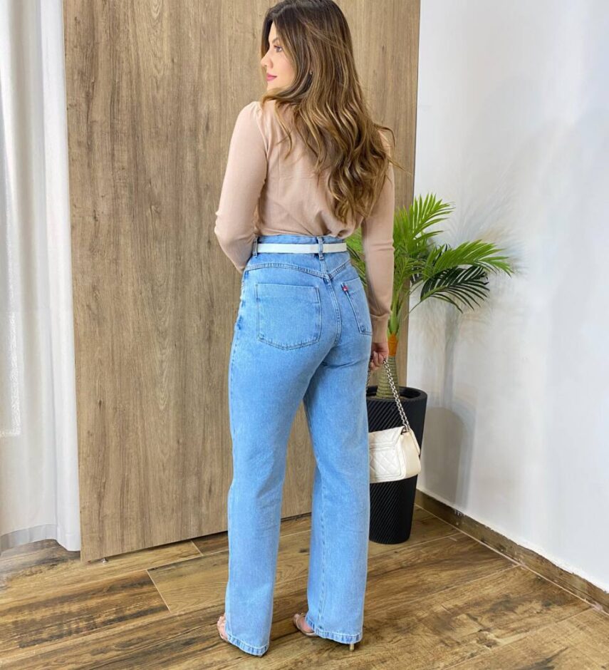 Blusa Feminina Helena Modal Manga Longa Bege 835 - Fernanda Ramos Store