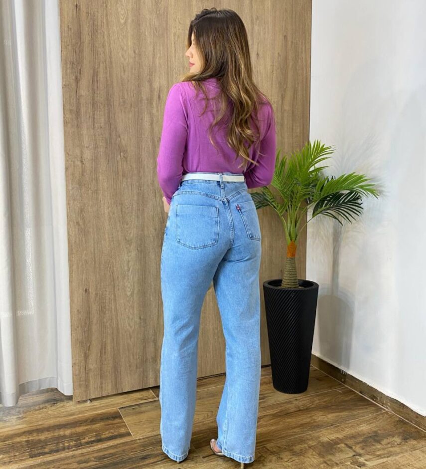 Blusa Feminina Helena Modal Manga Longa Fúcsia 835 - Fernanda Ramos Store