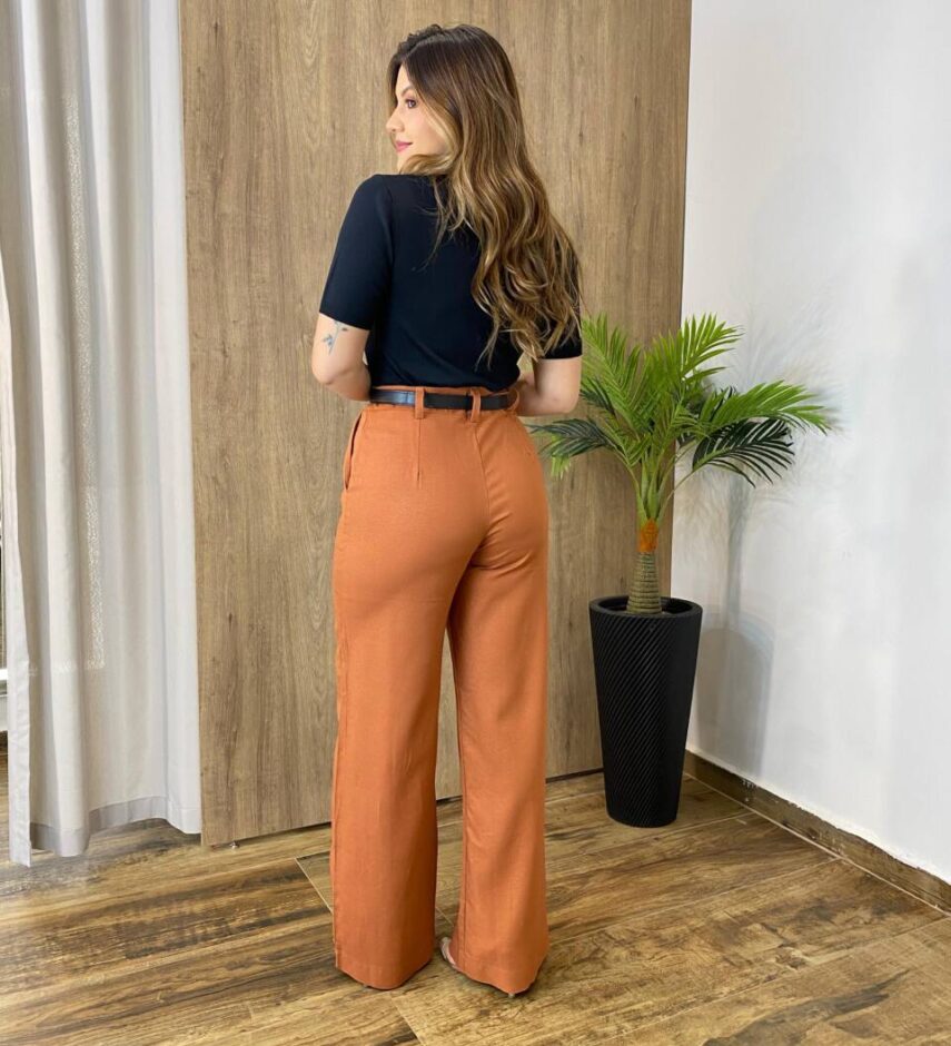 Blusa Feminina Manga Curta Elisa Modal Preta - Fernanda Ramos Store