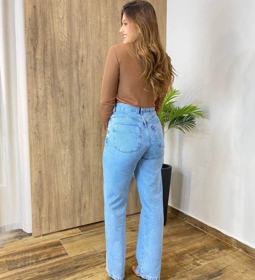 Blusa Feminina Manga Longa Júlia Gola Alta Canelada Marrom - Fernanda Ramos Store
