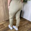 Calça Feminina Jogger Cargo Jeans Caqui com Cinto - Fernanda Ramos Store