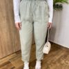 Calça Feminina Jogger com Elástico Liocel Verde 015654 - Fernanda Ramos Store