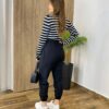 Calça Feminina Jogger Valentina com Bolsos e Amarração Preta - Fernanda Ramos Store