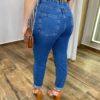 Calça Feminina Mom Sarja com Cinto Jeans 016534 - Fernanda Ramos Store