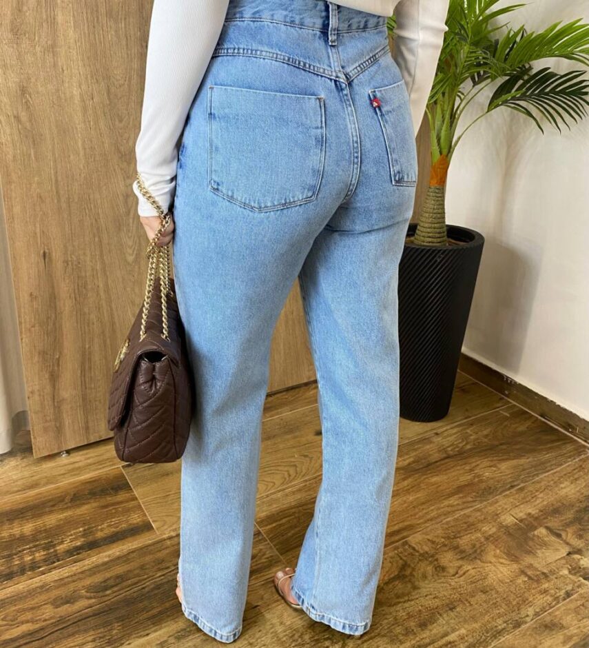 Calça Feminina Reta Eduarda Jeans Claro 016257 - Fernanda Ramos Store