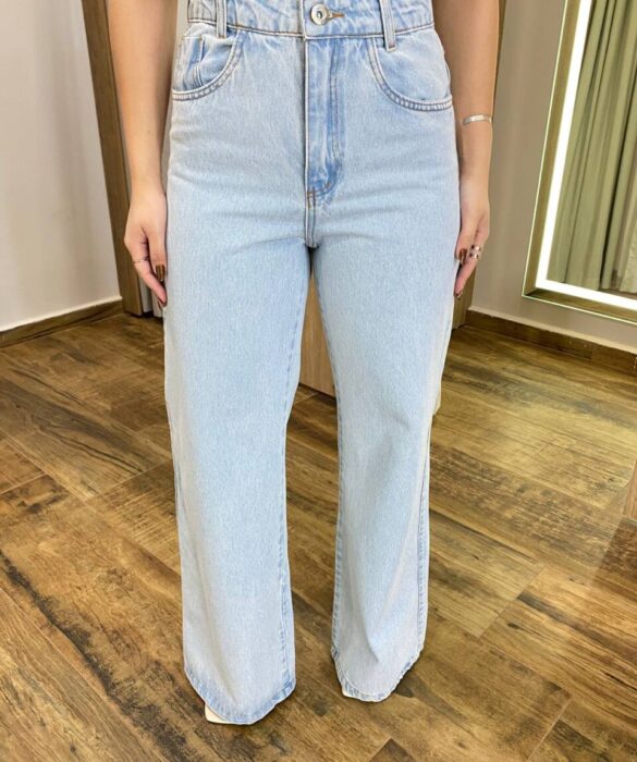 Calça Feminina Stella Wide Leg Jeans - Fernanda Ramos Store