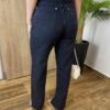 Calça Feminina Valentina Jeans Reta Barra a Fio Preta - Fernanda Ramos Store