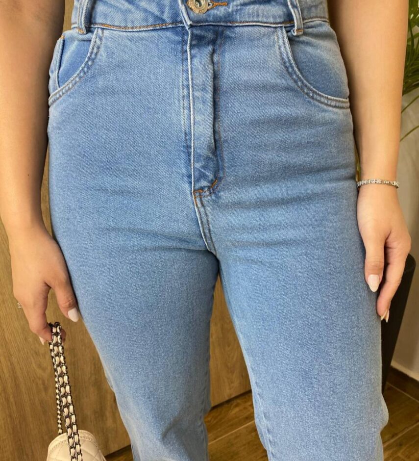 Calça Jeans Feminina Marina Wide Leg com Elastano - Fernanda Ramos Store