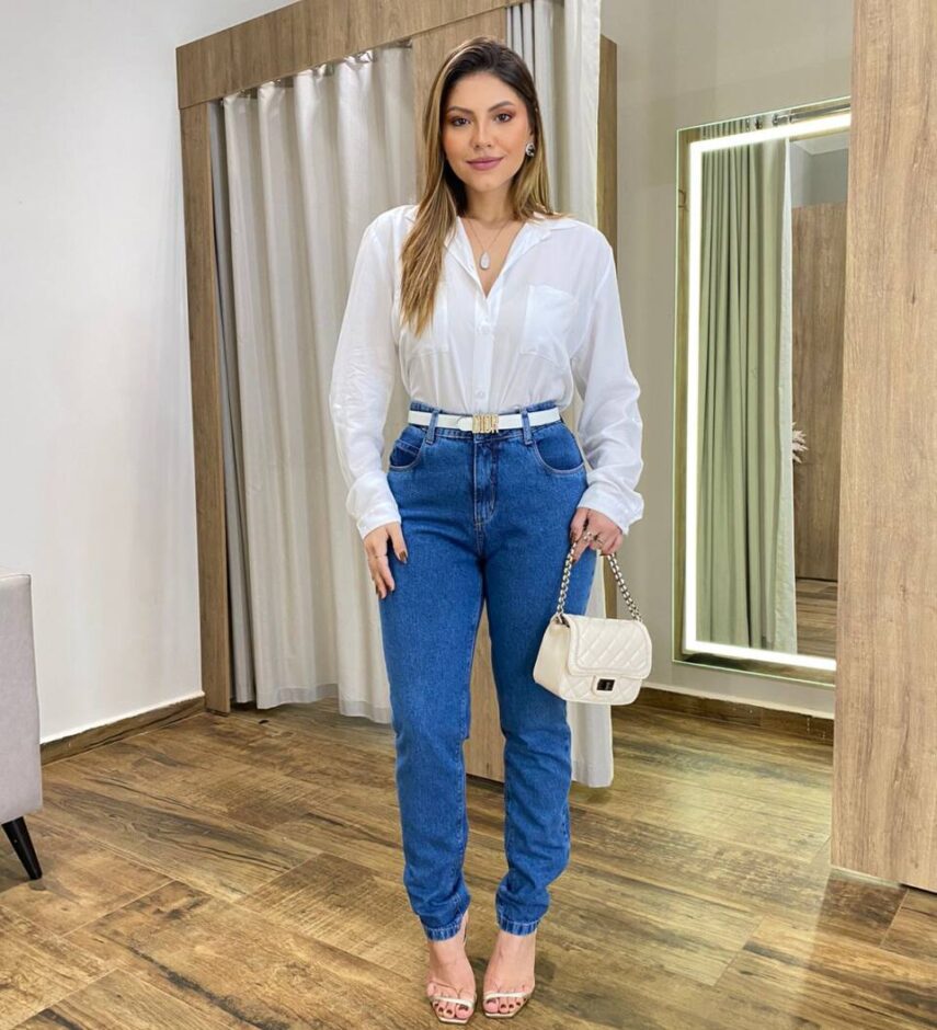 Calça Jeans Feminina Mom Cecília 29425 - Fernanda Ramos Store