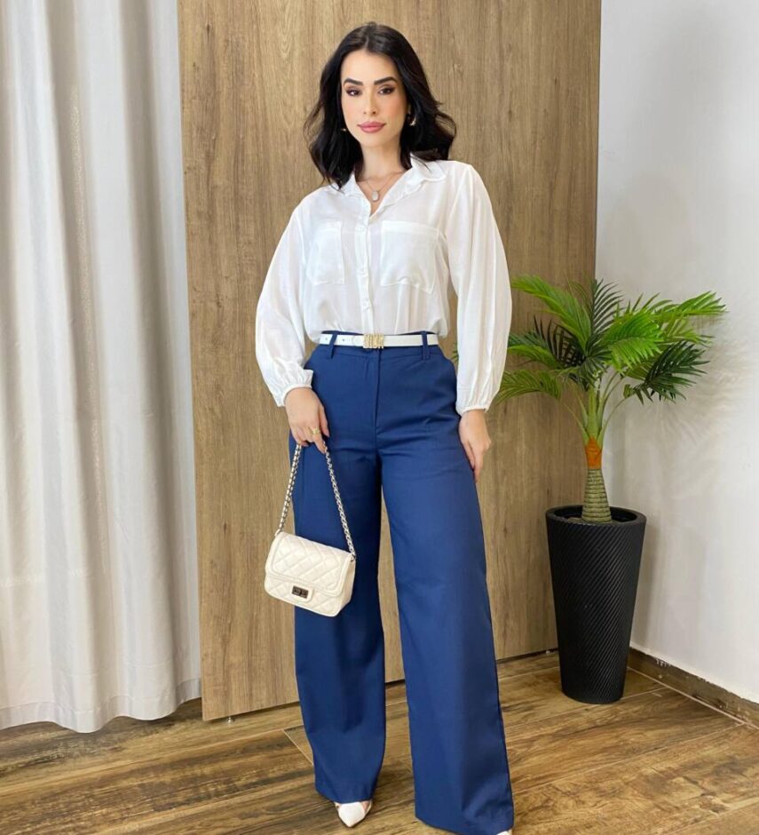 Camisa Feminina Manga Longa Isabella Branca - Fernanda Ramos Store