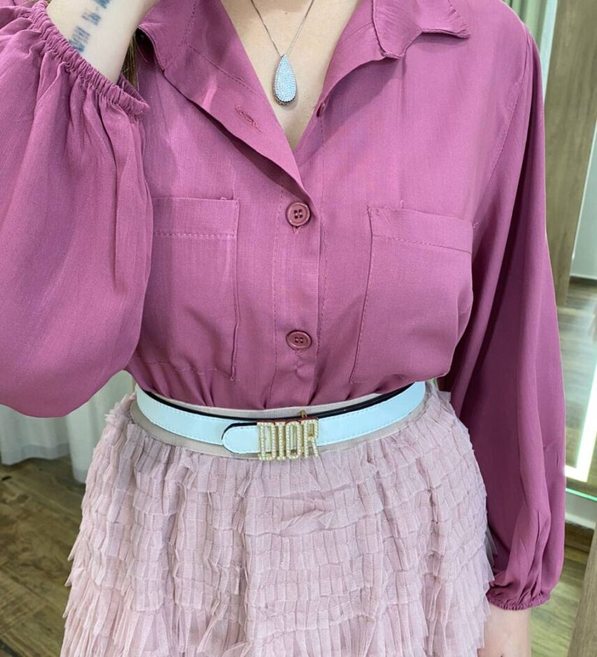 Camisa Feminina Manga Longa Isabella Rosé - Fernanda Ramos Store