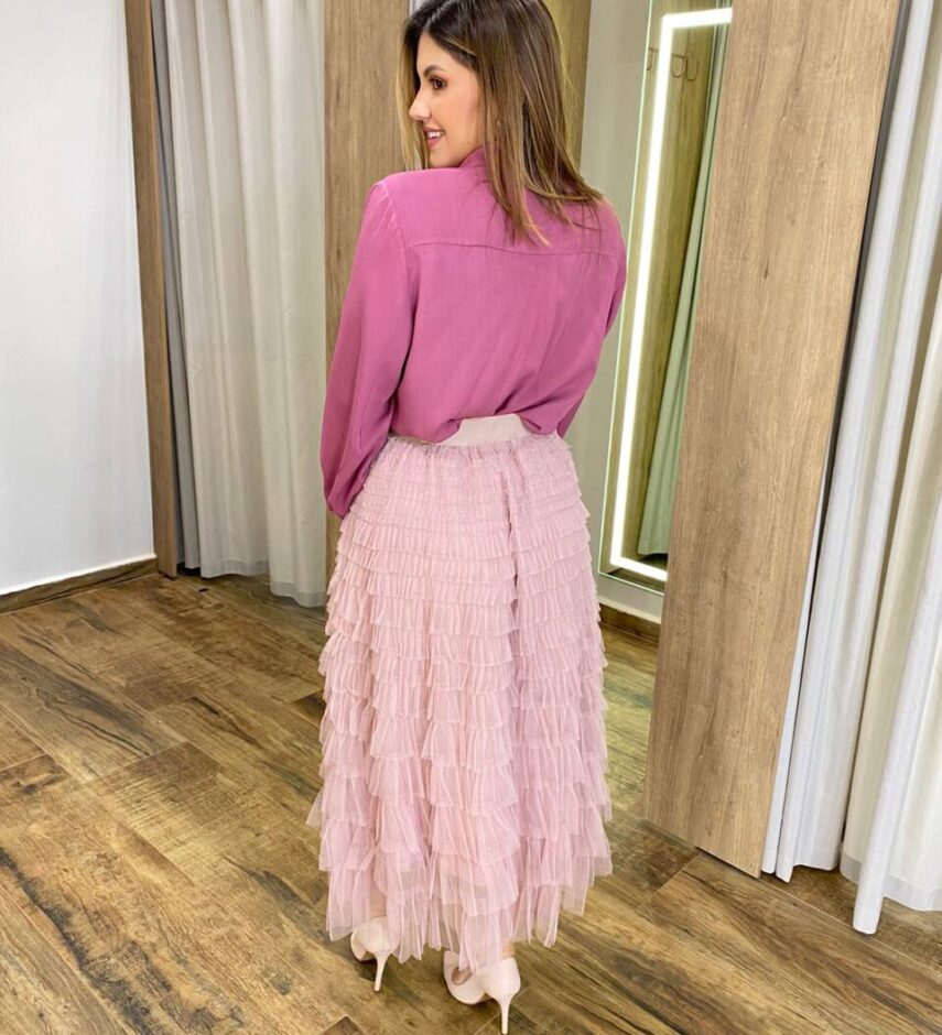 Camisa Feminina Manga Longa Isabella Rosé - Fernanda Ramos Store