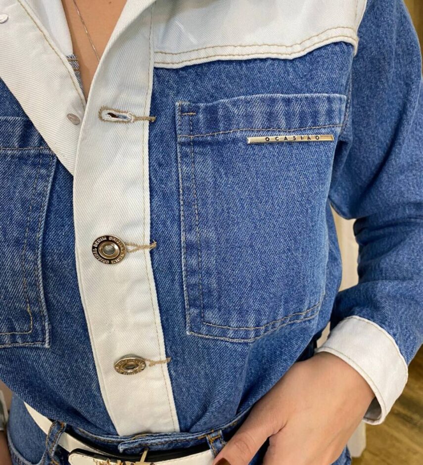 Camisão Feminino Manga Longa Nicole Jeans - Fernanda Ramos Store