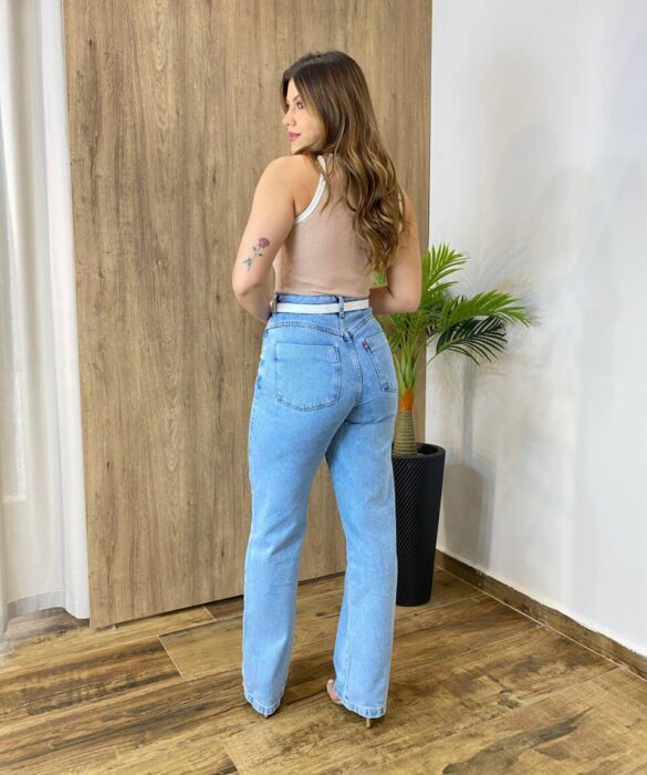 Cropped Feminino Helena sem Bojo Canelado Bege com Detalhe Branco - Fernanda Ramos Store