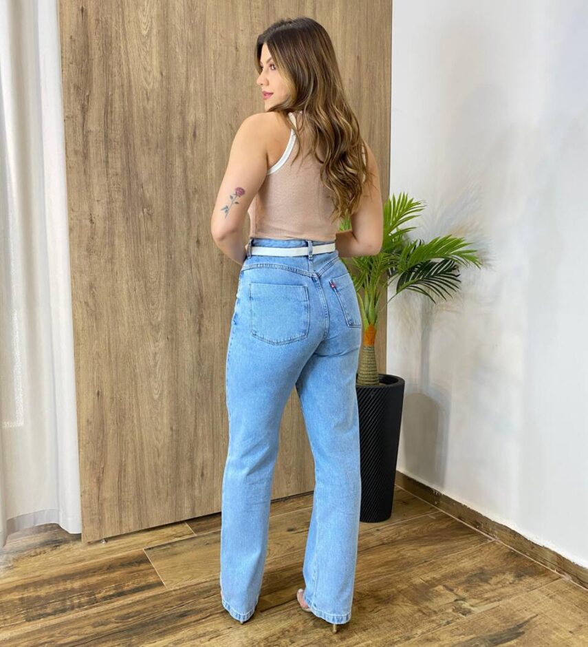 Cropped Feminino Helena sem Bojo Canelado Bege com Detalhe Branco - Fernanda Ramos Store