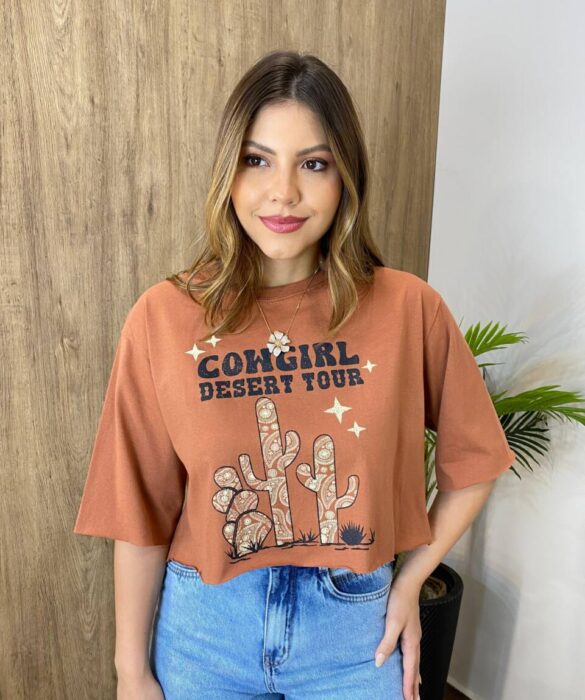 Cropped Feminino sem Bojo Terra Cowgirl - Fernanda Ramos Store