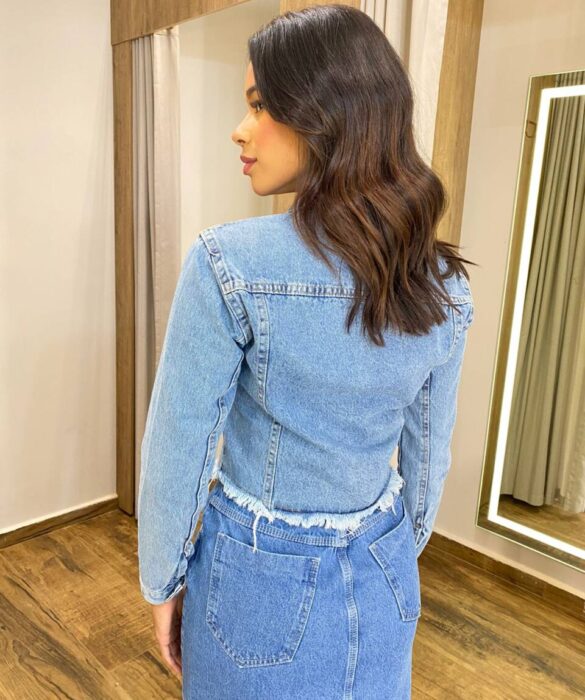 Jaqueta Feminina Jeans Valentina - Fernanda Ramos Store