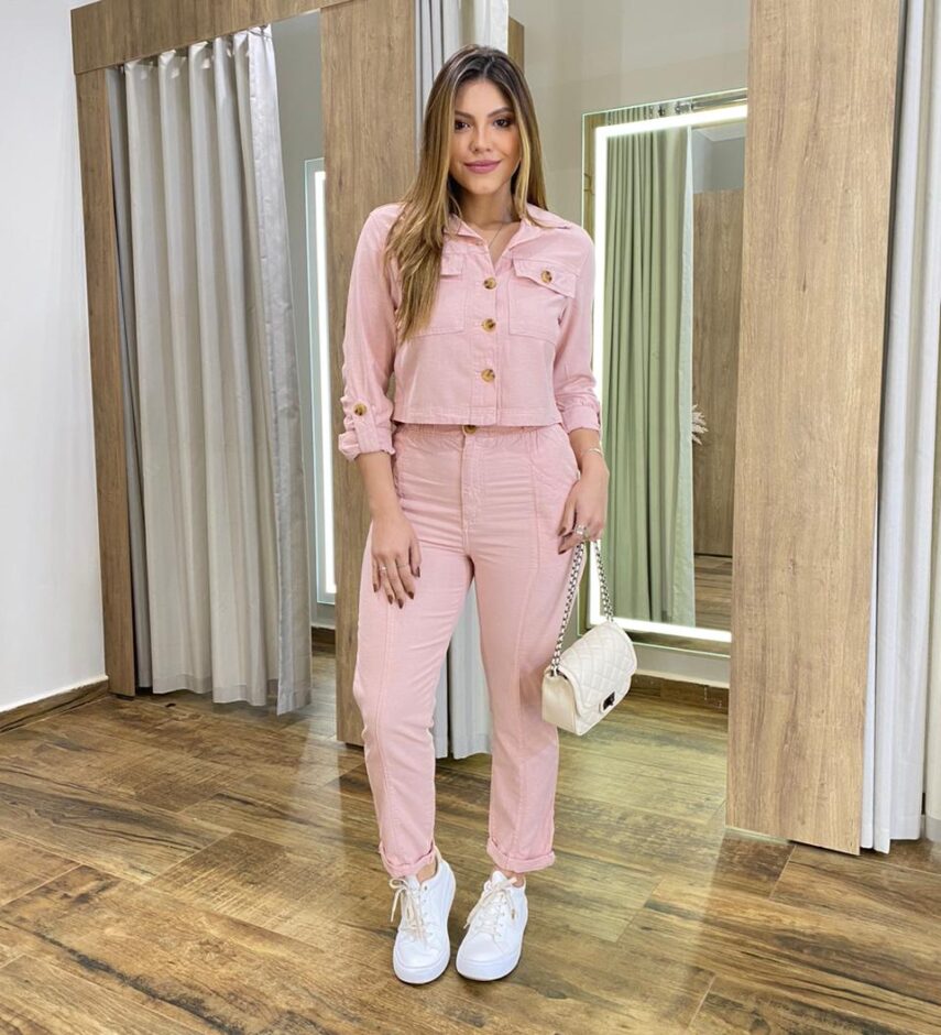 Jaqueta Feminina Liocel Olívia Rosa 023100 - Fernanda Ramos Store