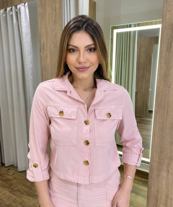 Jaqueta Feminina Liocel Olívia Rosa 023100 - Fernanda Ramos Store