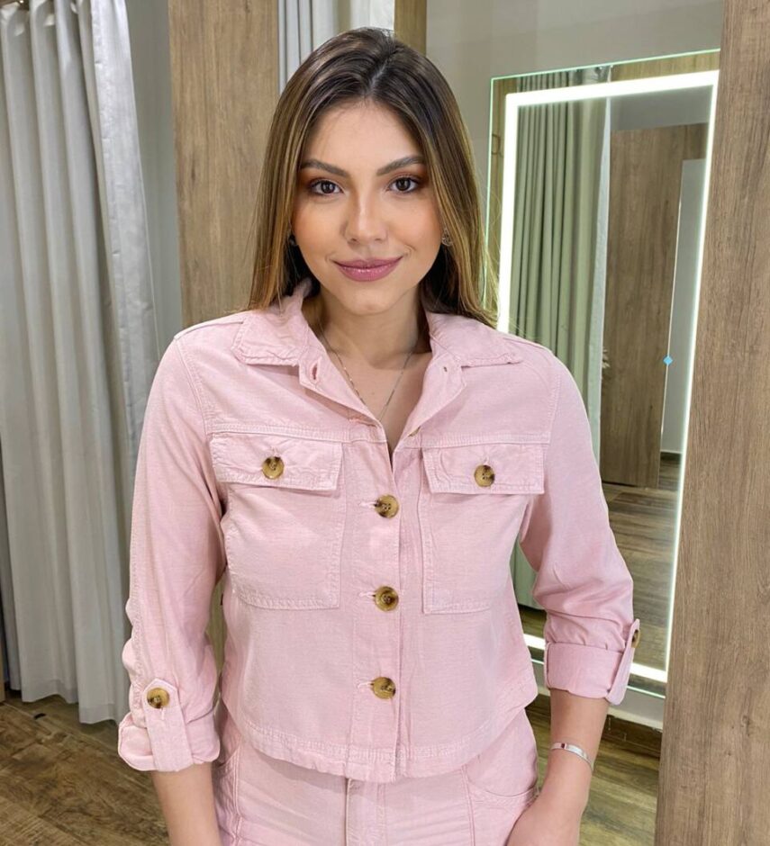 Jaqueta Feminina Liocel Olívia Rosa 023100 - Fernanda Ramos Store