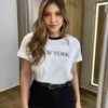 T-shirt Manga Curta Plus Size Off White New York - Fernanda Ramos Store