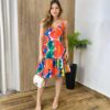 Vestido Curto Raquel com Bojo e Lastex Estampado com Corações - Fernanda Ramos Store