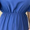 Vestido Longo Jade sem Bojo Azul Marinho com Detalhe em Guipir - Fernanda Ramos Store