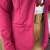 Blazer Manga Longa Feminino Débora com Bolsos Falsos Vinho - Fernanda Ramos Store