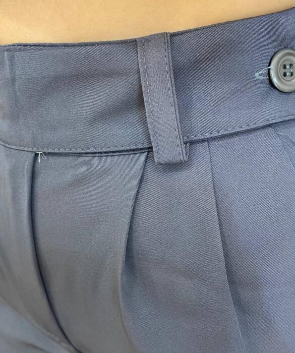 Calça Feminina Heloísa Alfaiataria Pantalona Cinza Escuro - Fernanda Ramos Store