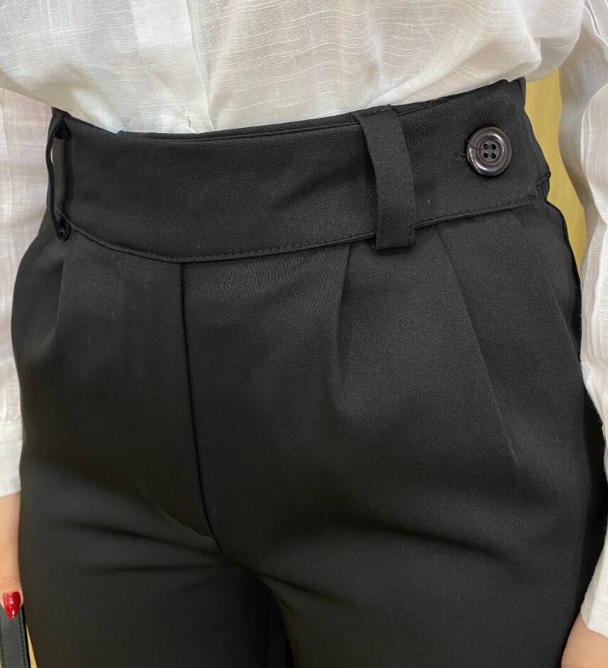 Calça Feminina Heloísa Alfaiataria Pantalona Preta - Fernanda Ramos Store