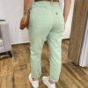 Calça Feminina Mom Sarja com Cinto Verde 016420 - Fernanda Ramos Store