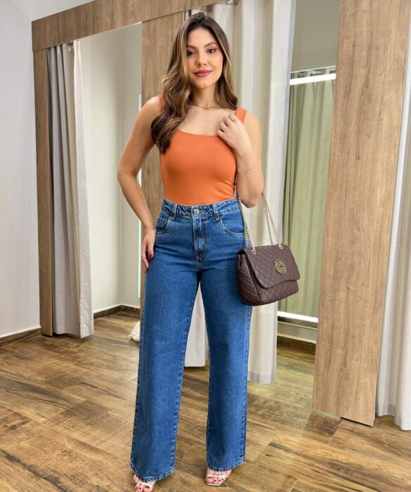 Calça Jeans Feminina Ana Wide Leg - Fernanda Ramos Store