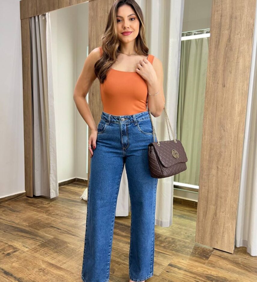 Calça Jeans Feminina Ana Wide Leg - Fernanda Ramos Store