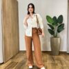 Camisa Feminina Manga Longa Jeans Off White - Fernanda Ramos Store