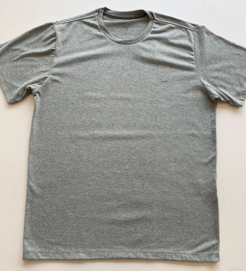 Camiseta Masculina Essencial Slim Ogochi Verde Mesclado 6317 - Fernanda Ramos Store