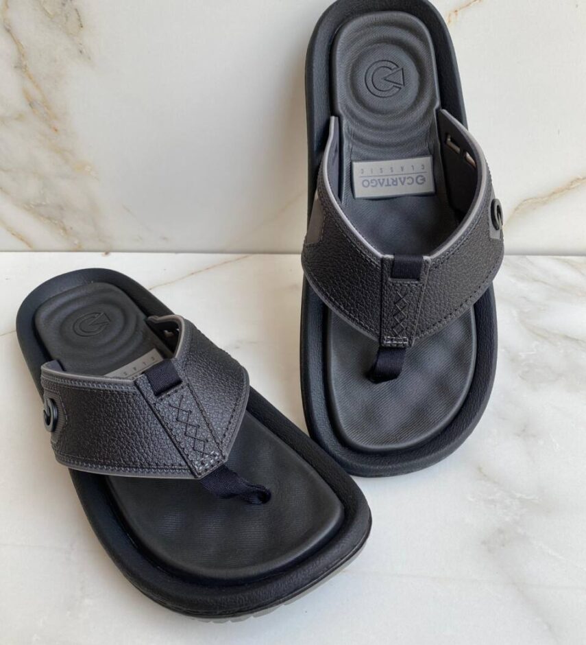 Chinelo Masculino Cartago Fiji V Cinza e Preto - Fernanda Ramos Store