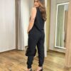 Conjunto Feminino Alfaiataria Lara Regata e Calça Cenoura Preto - Fernanda Ramos Store