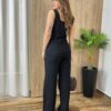 Conjunto Feminino Fernanda Colete e Calça Pantalona Preto - Fernanda Ramos Store