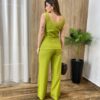 Conjunto Feminino Fernanda Colete e Calça Pantalona Verde Pistache - Fernanda Ramos Store