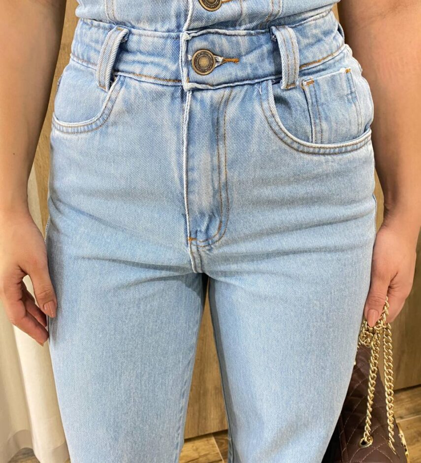 Macacão Feminino Longo Jessy sem Bojo Tomara Que Caia Jeans - Fernanda Ramos Store