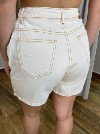 Short Feminino Básico Sophia Jeans Off White - Fernanda Ramos Store