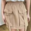 Short Saia Feminino Cargo Louise Bege - Fernanda Ramos Store