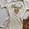 T-shirt Feminina Manga Curta Blessed Nude - Fernanda Ramos Store