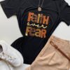 T-shirt Feminina Manga Curta Faith Over Fear Preta - Fernanda Ramos Store