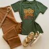 T-shirt Feminina Manga Curta Hello Good Day Verde - Fernanda Ramos Store