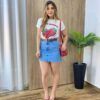 T-shirt Feminina Manga Curta Off White Strawberries - Fernanda Ramos Store