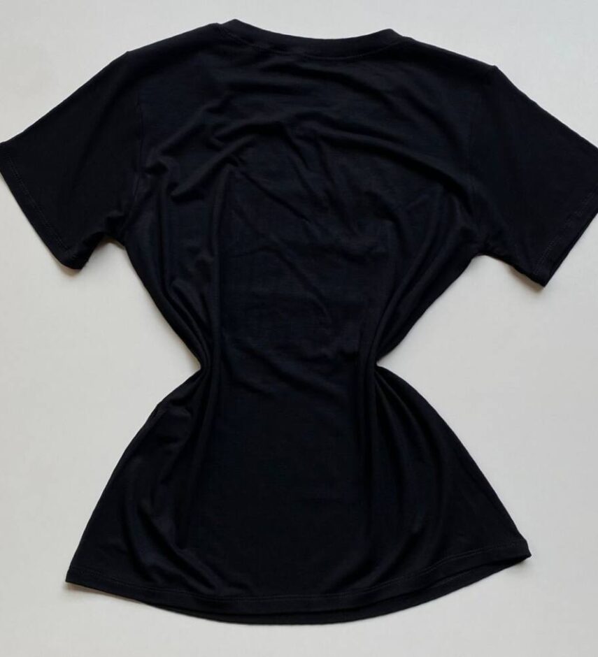 T-shirt Feminina Manga Curta Preta Style Fashion - Fernanda Ramos Store