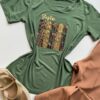 T-shirt Feminina Manga Curta Verde Militar Style Fashion - Fernanda Ramos Store