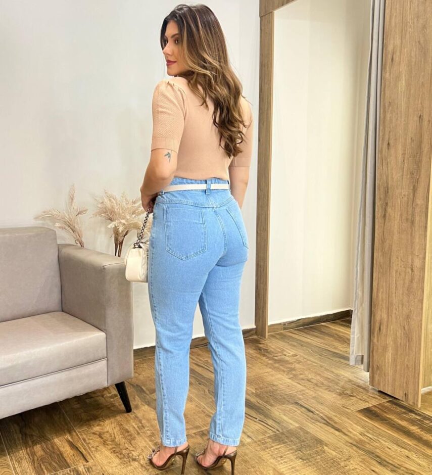 Blusa Feminina Manga Curta Mia Modal com Textura Bege - Fernanda Ramos Store