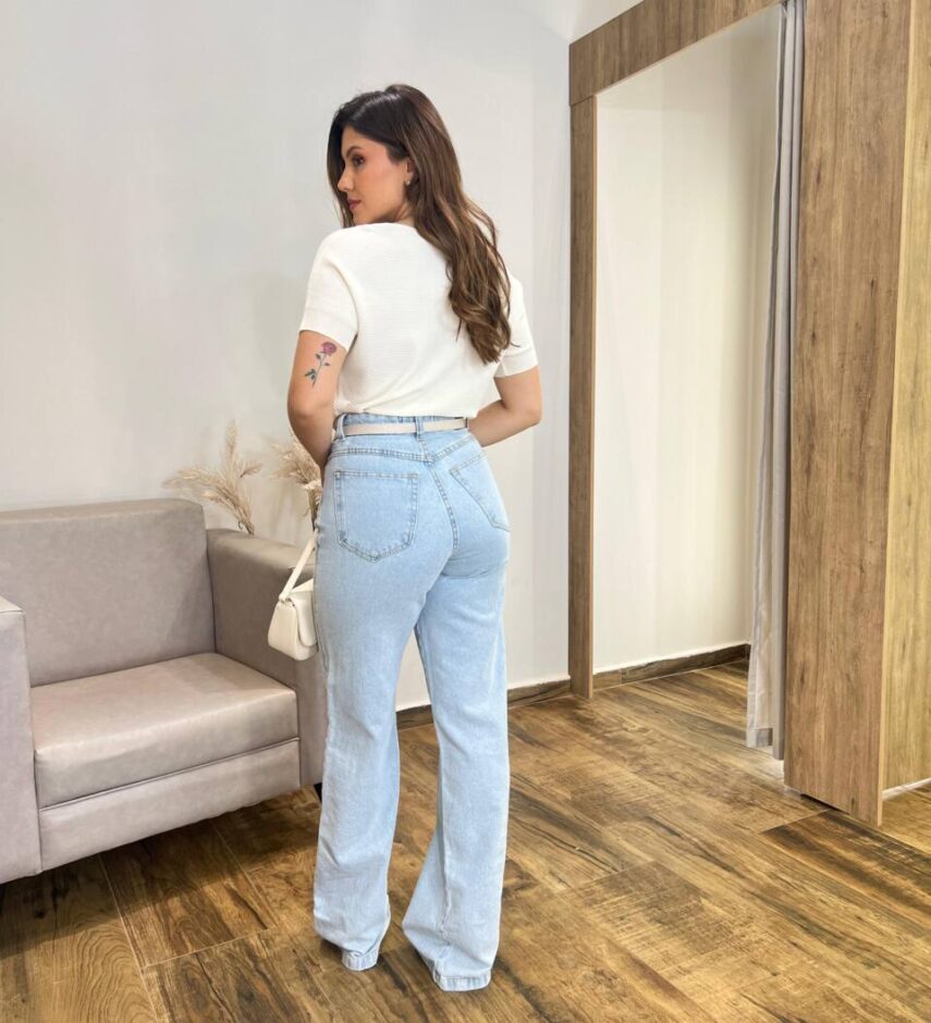 Blusa Feminina Modal Manga Curta Tália Off White - Fernanda Ramos Store